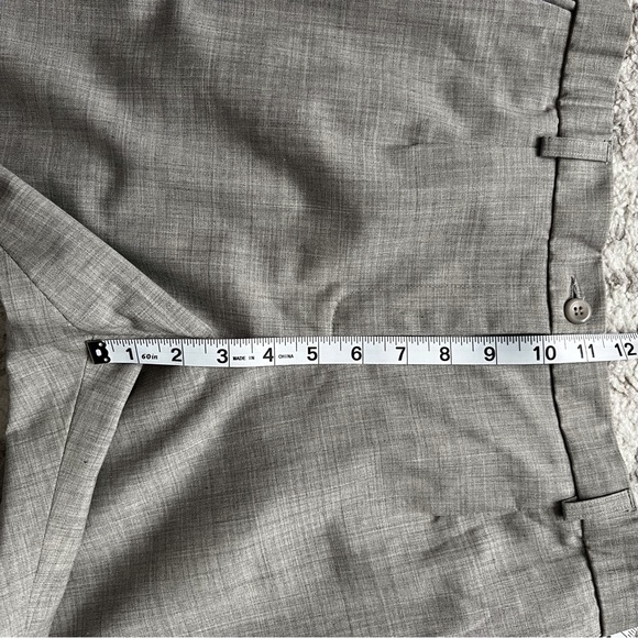 Pendleton Grey Wool Blend Straight Leg Trousers Office Minimal Neutral 6 Petite - Picture 6 of 8